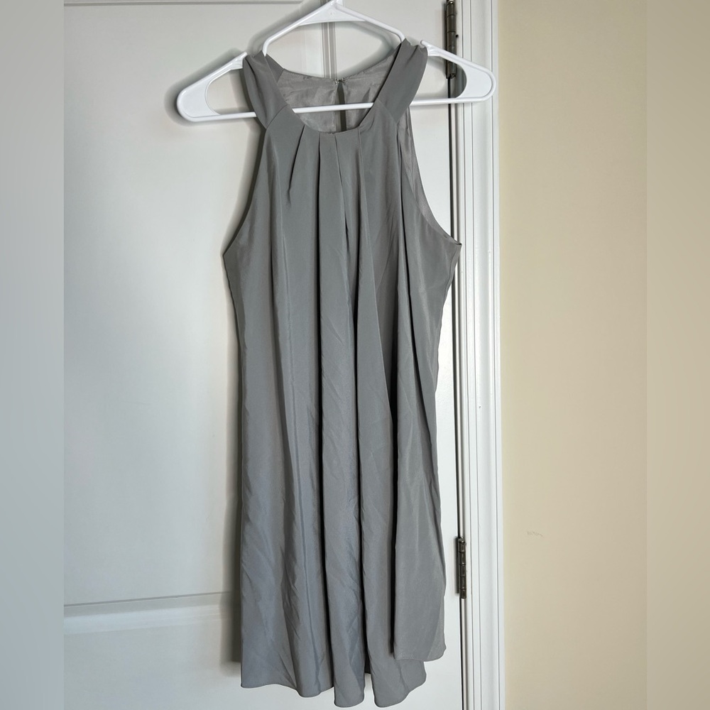 RAMY BROOK Grey/Silver Silk Dress